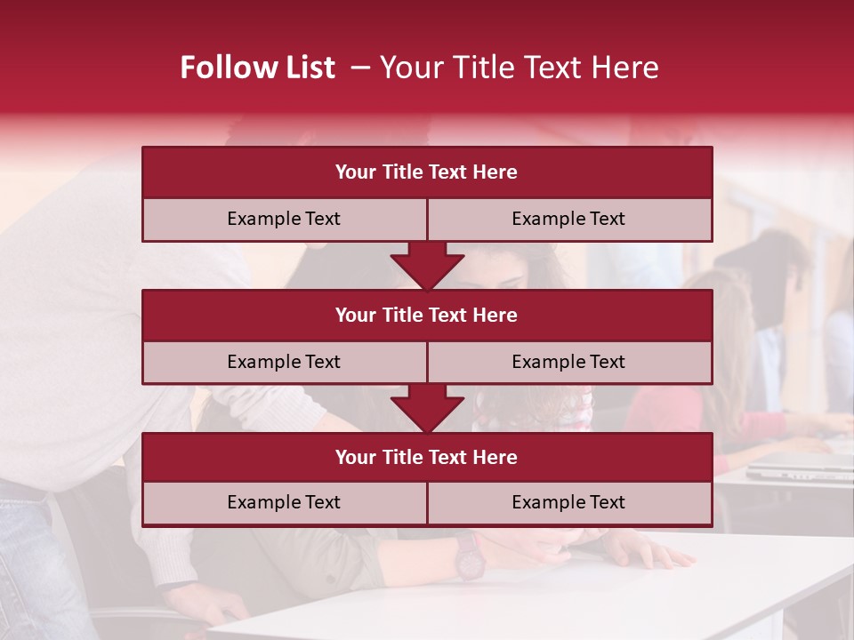A Group Of Young People Looking At A Computer Screen PowerPoint Template