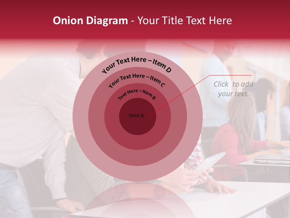 A Group Of Young People Looking At A Computer Screen PowerPoint Template