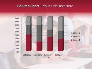 A Group Of Young People Looking At A Computer Screen PowerPoint Template