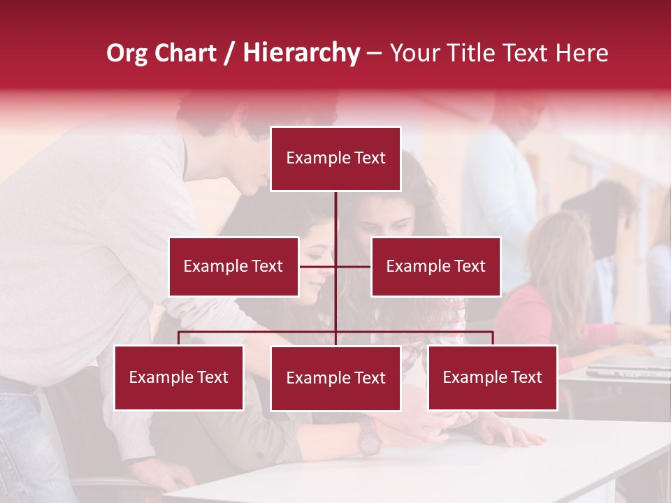 A Group Of Young People Looking At A Computer Screen PowerPoint Template
