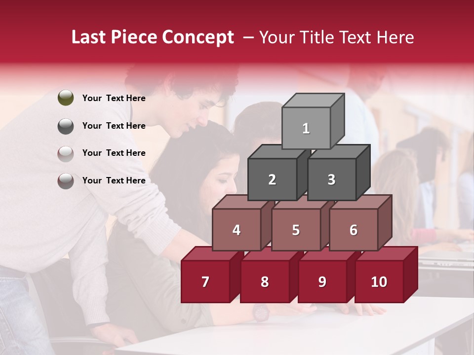 A Group Of Young People Looking At A Computer Screen PowerPoint Template