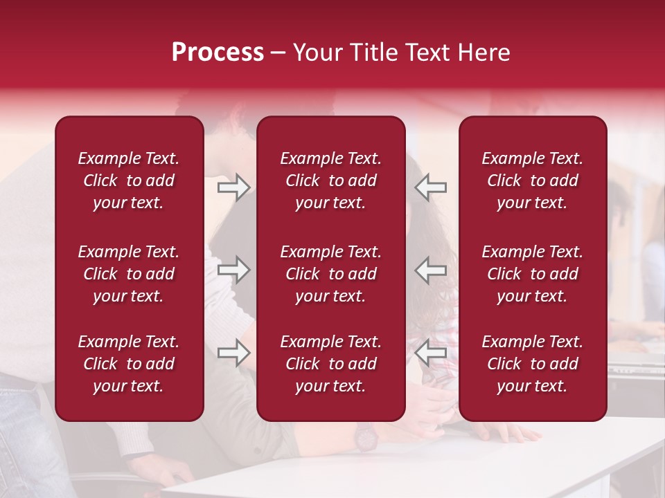 A Group Of Young People Looking At A Computer Screen PowerPoint Template