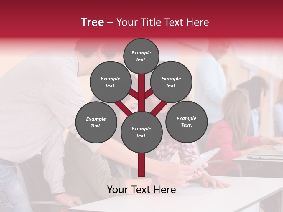 A Group Of Young People Looking At A Computer Screen PowerPoint Template