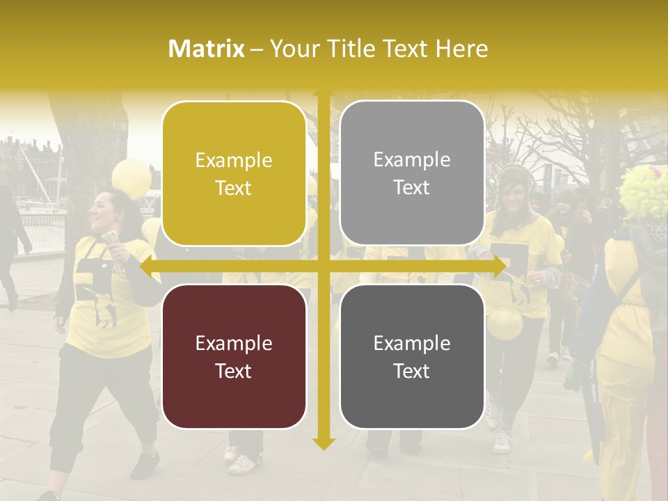 Woman Help People PowerPoint Template