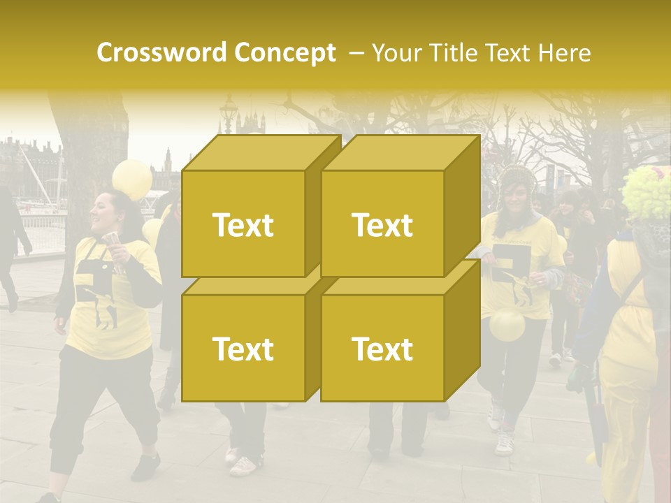 Woman Help People PowerPoint Template