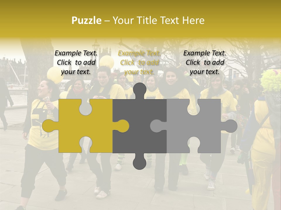 Woman Help People PowerPoint Template