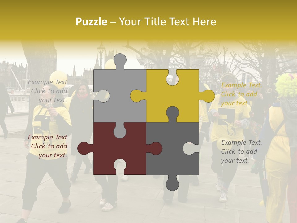 Woman Help People PowerPoint Template