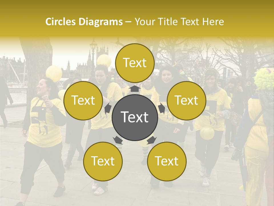 Woman Help People PowerPoint Template