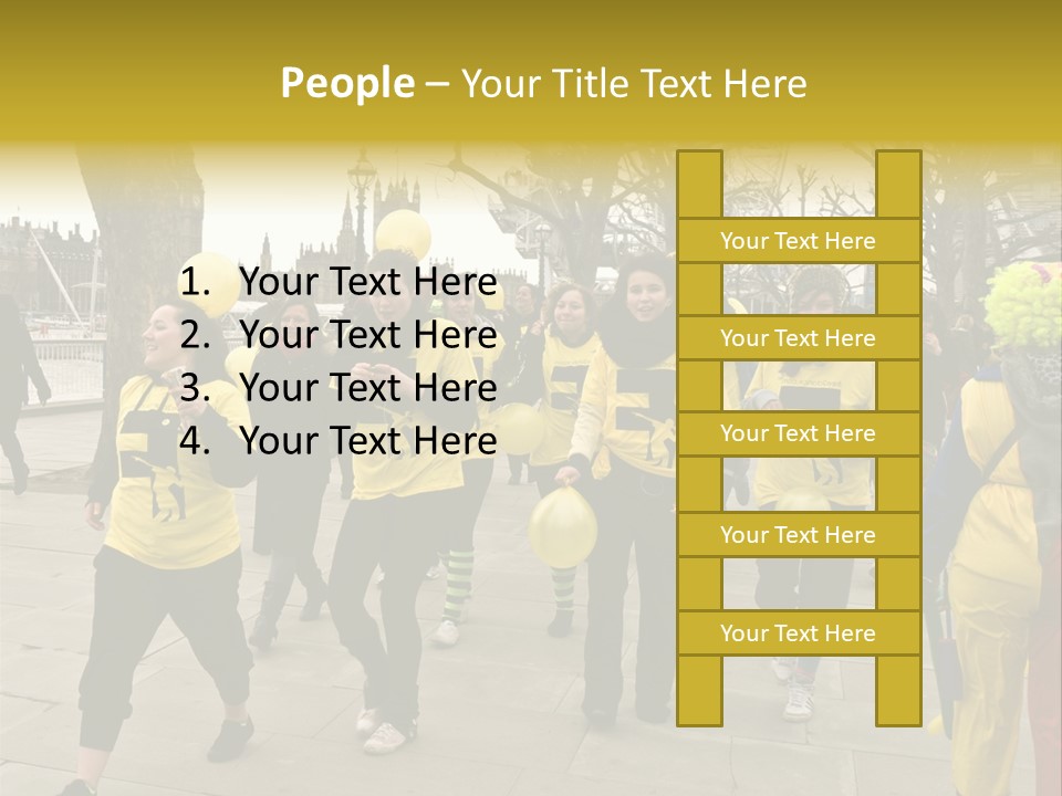 Woman Help People PowerPoint Template