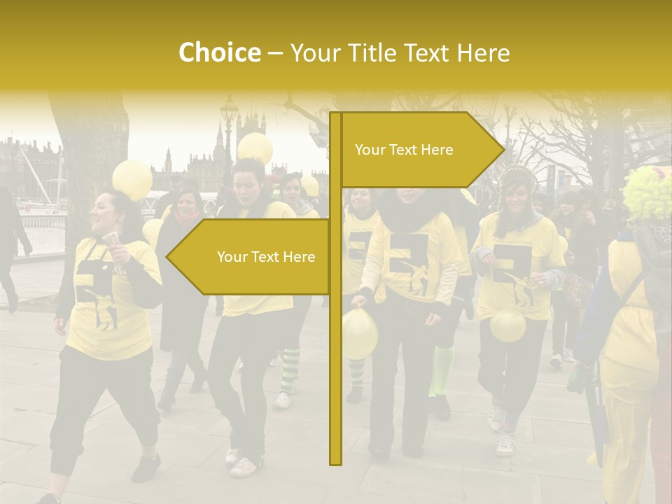 Woman Help People PowerPoint Template