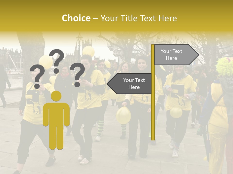 Woman Help People PowerPoint Template