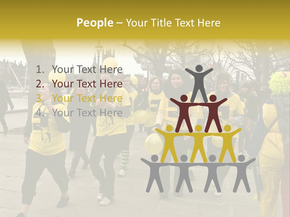 Woman Help People PowerPoint Template