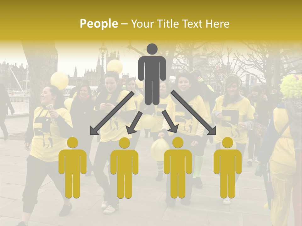 Woman Help People PowerPoint Template