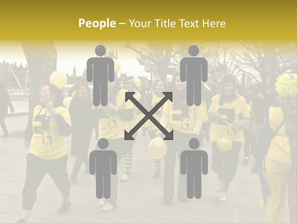 Woman Help People PowerPoint Template