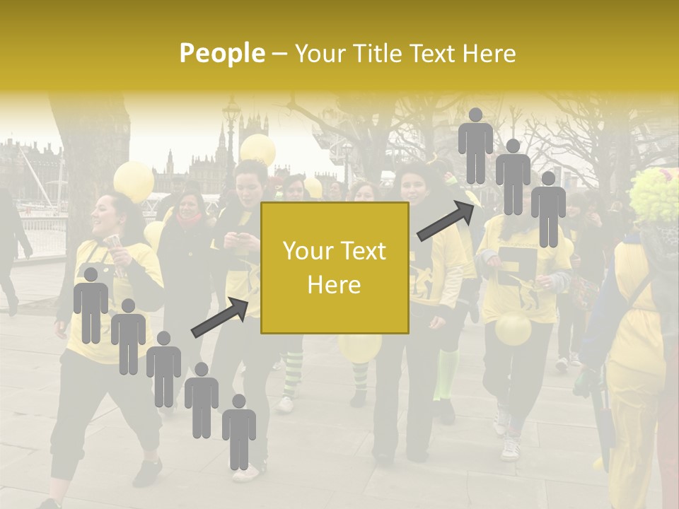 Woman Help People PowerPoint Template