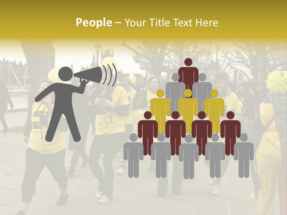 Woman Help People PowerPoint Template