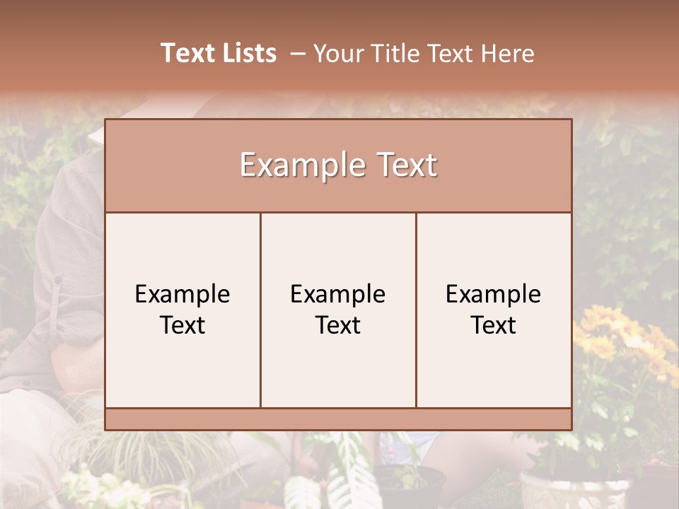 A Woman And A Little Girl Sitting In A Garden PowerPoint Template