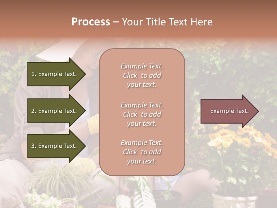 A Woman And A Little Girl Sitting In A Garden PowerPoint Template