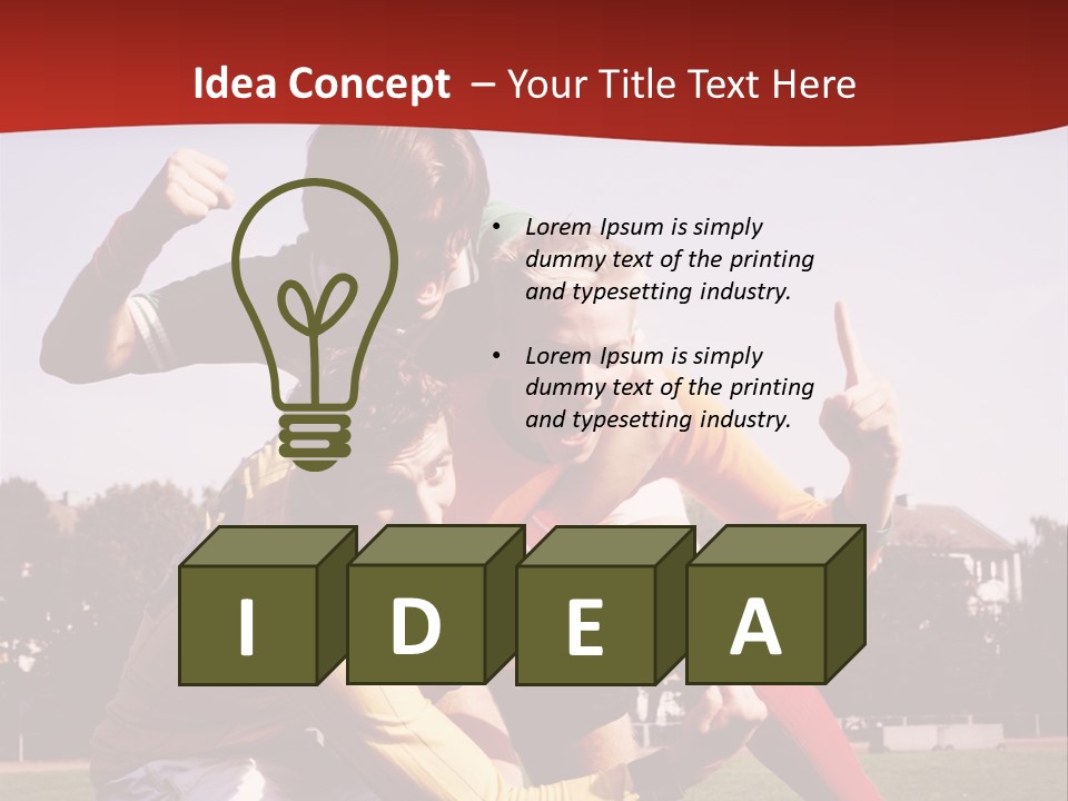 Dad Two Portrait PowerPoint Template