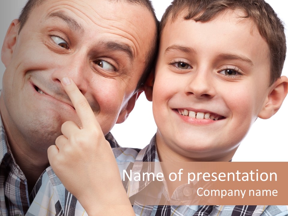 Dad Two Portrait PowerPoint Template