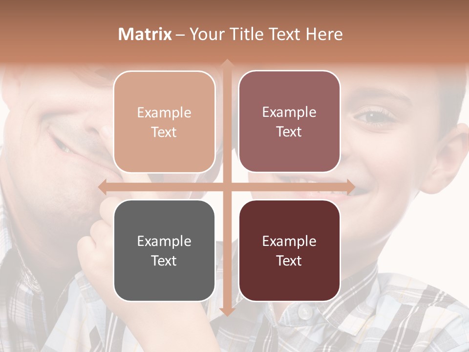 Dad Two Portrait PowerPoint Template