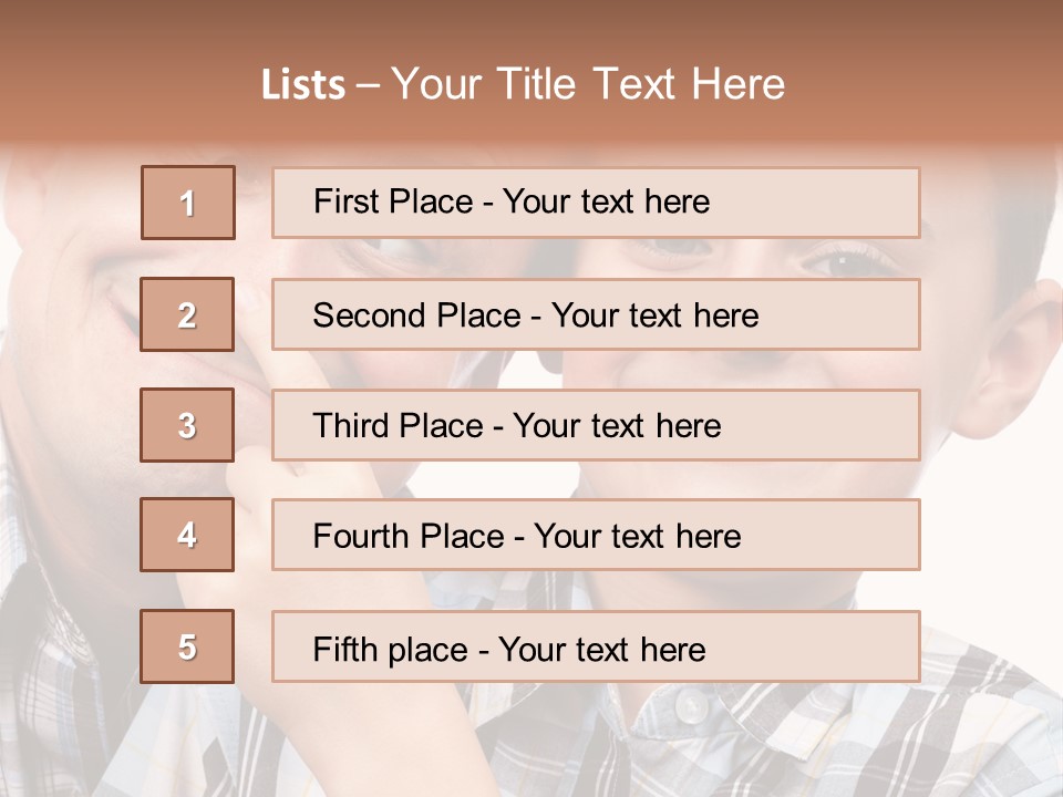Dad Two Portrait PowerPoint Template