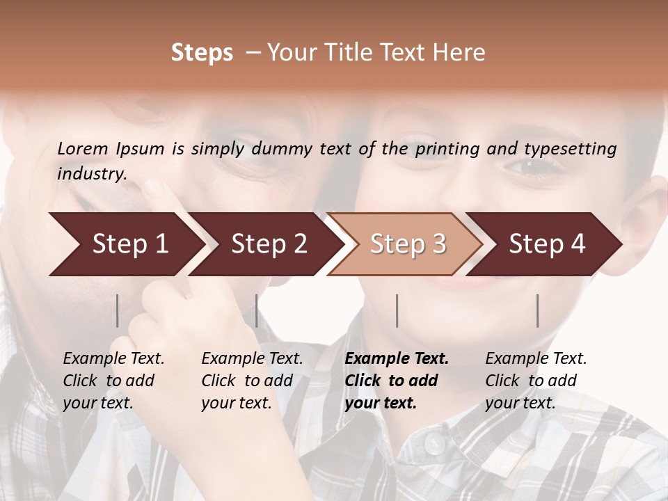 Dad Two Portrait PowerPoint Template