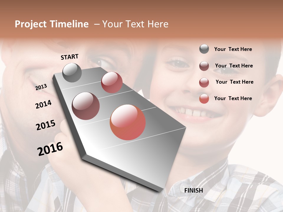 Dad Two Portrait PowerPoint Template