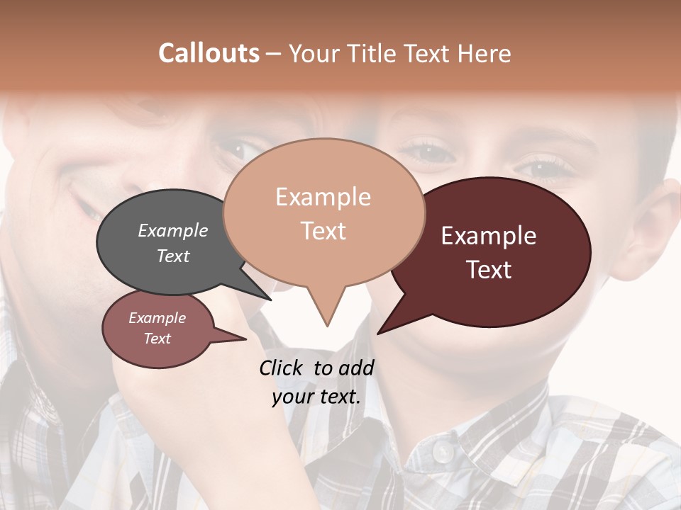 Dad Two Portrait PowerPoint Template