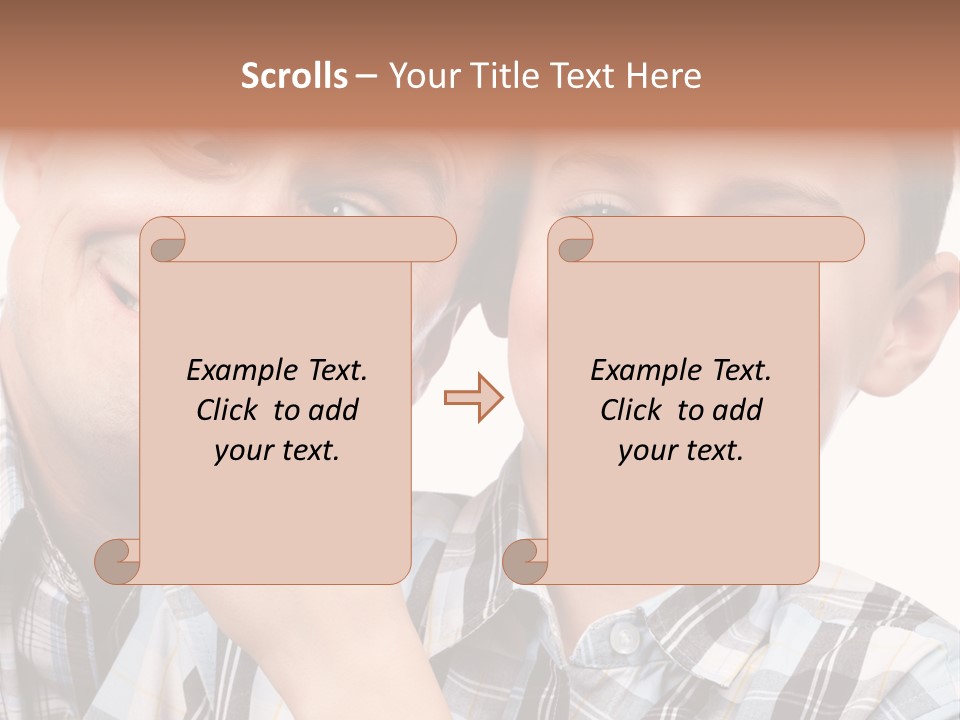 Dad Two Portrait PowerPoint Template