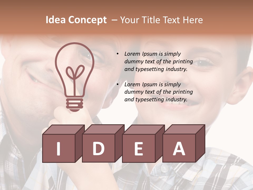 Dad Two Portrait PowerPoint Template