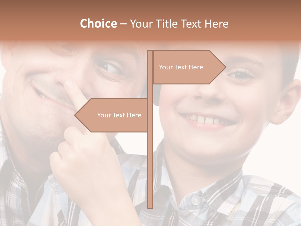 Dad Two Portrait PowerPoint Template