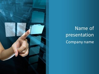 Screen Computer Document PowerPoint Template