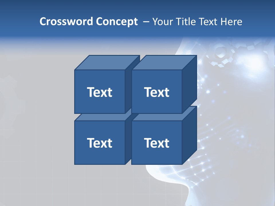 A Person's Head With Gears In The Background PowerPoint Template