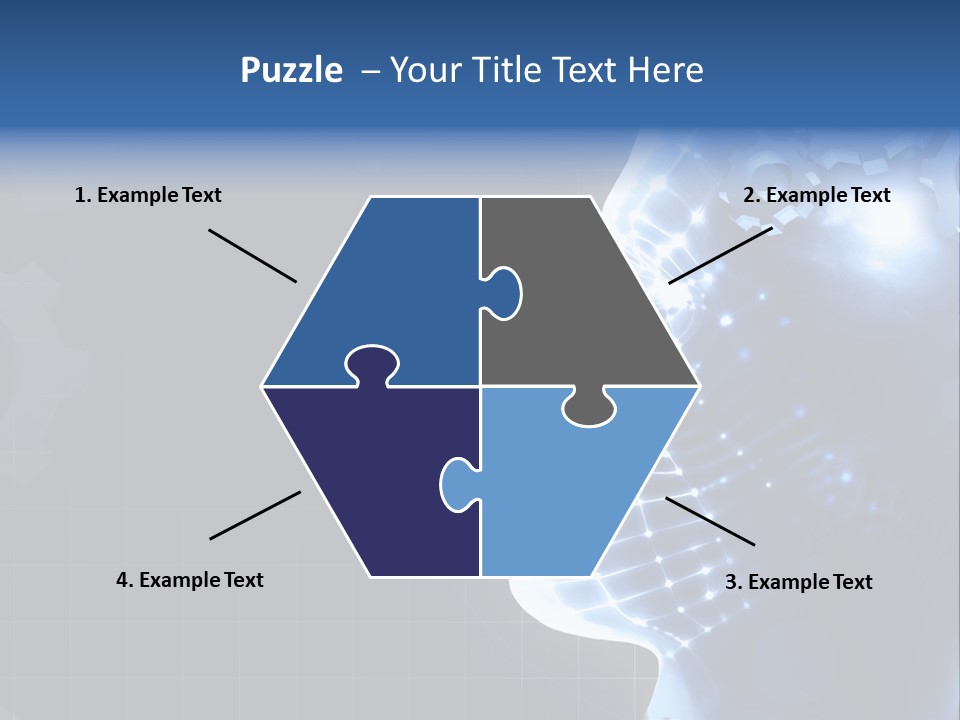 A Person's Head With Gears In The Background PowerPoint Template