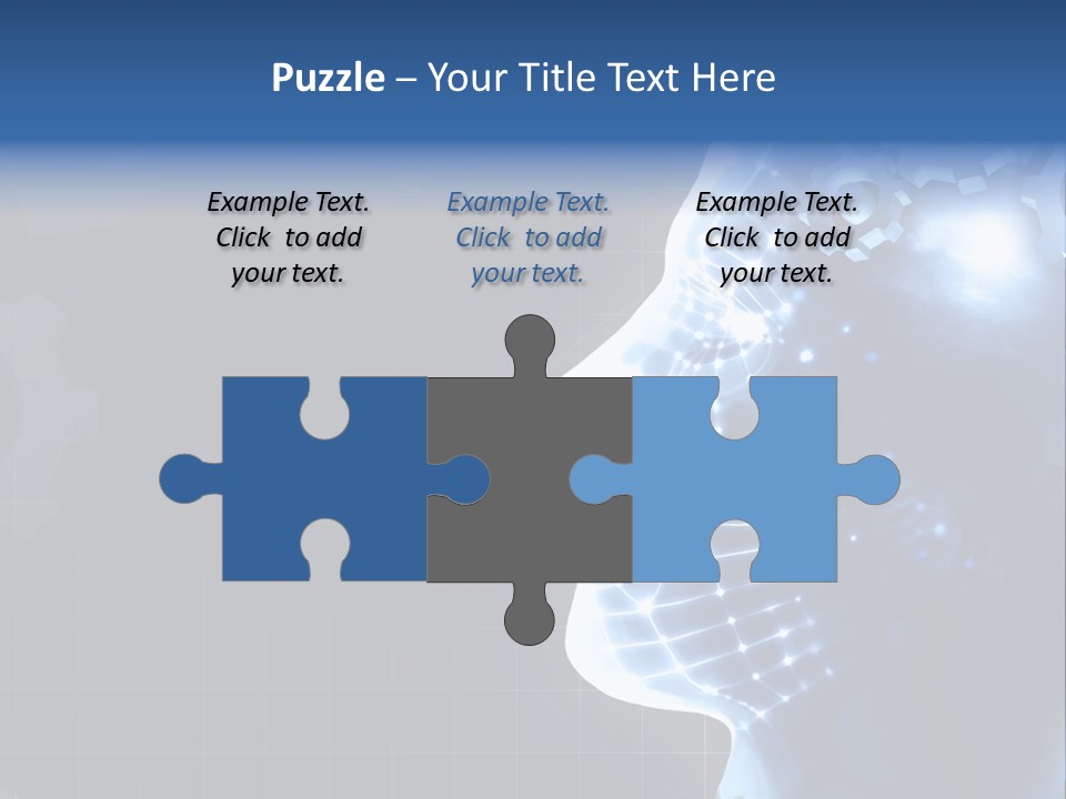 A Person's Head With Gears In The Background PowerPoint Template