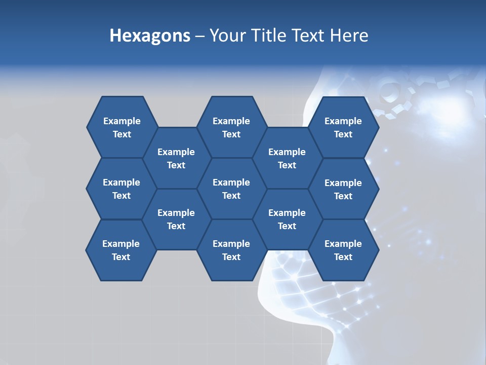 A Person's Head With Gears In The Background PowerPoint Template