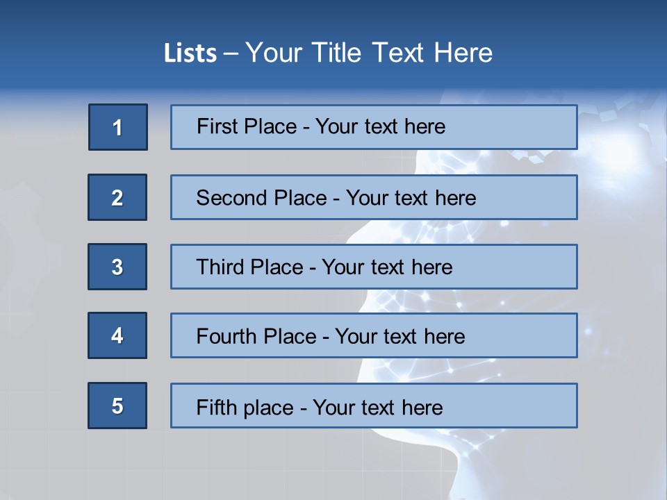 A Person's Head With Gears In The Background PowerPoint Template