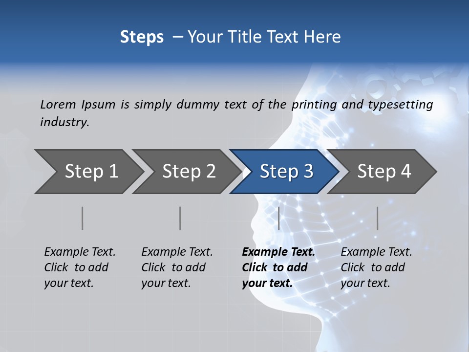A Person's Head With Gears In The Background PowerPoint Template