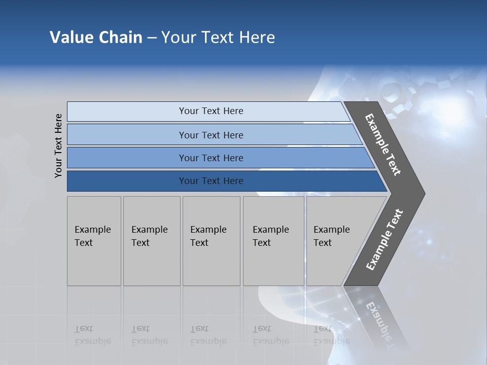A Person's Head With Gears In The Background PowerPoint Template