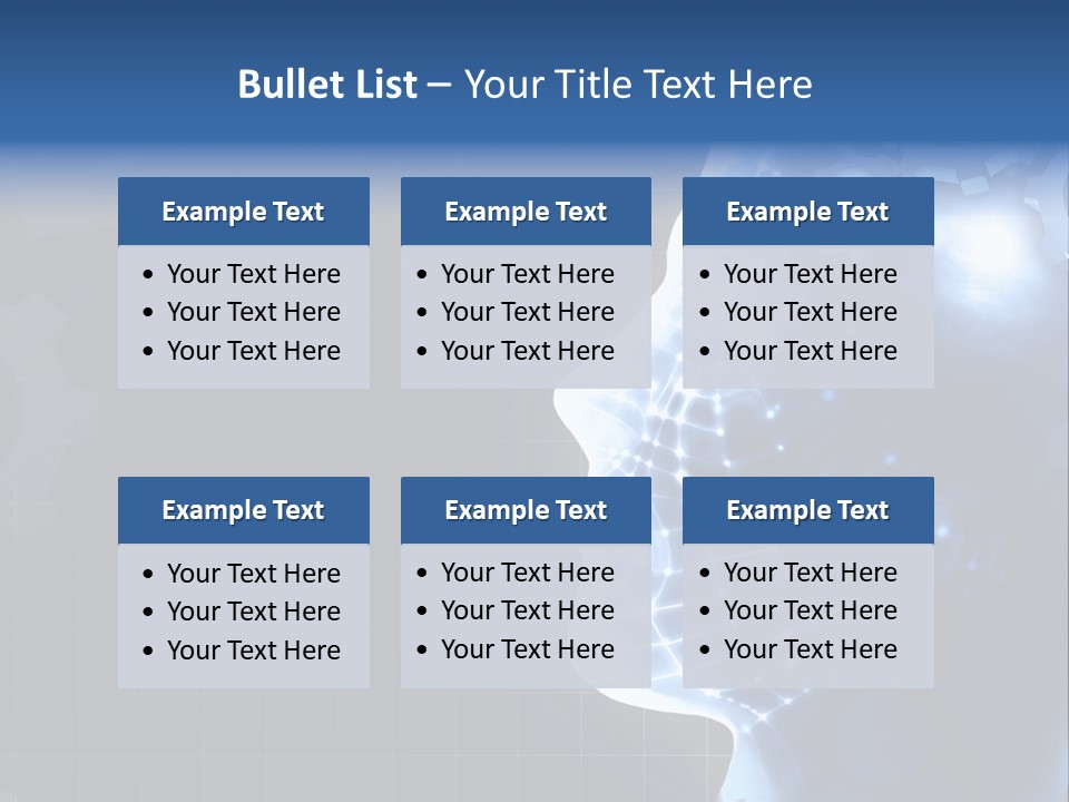 A Person's Head With Gears In The Background PowerPoint Template