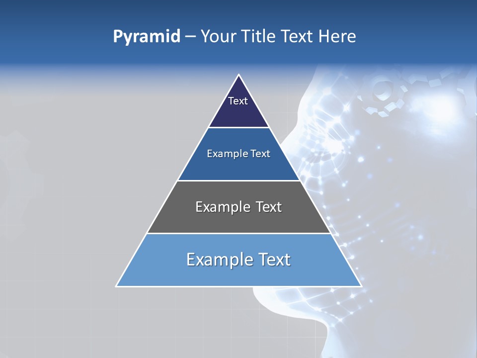 A Person's Head With Gears In The Background PowerPoint Template