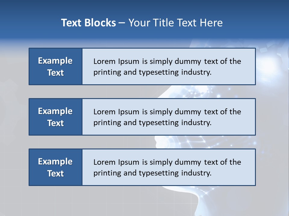 A Person's Head With Gears In The Background PowerPoint Template