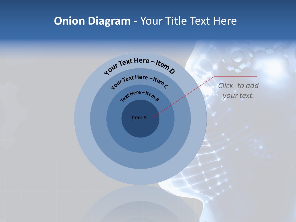 A Person's Head With Gears In The Background PowerPoint Template