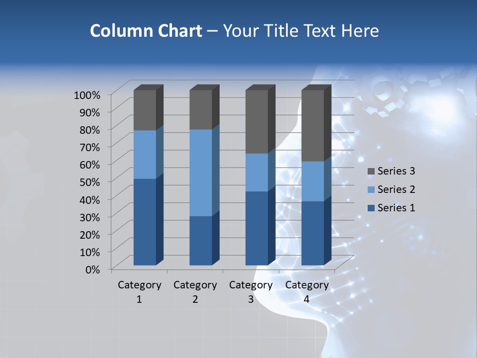 A Person's Head With Gears In The Background PowerPoint Template