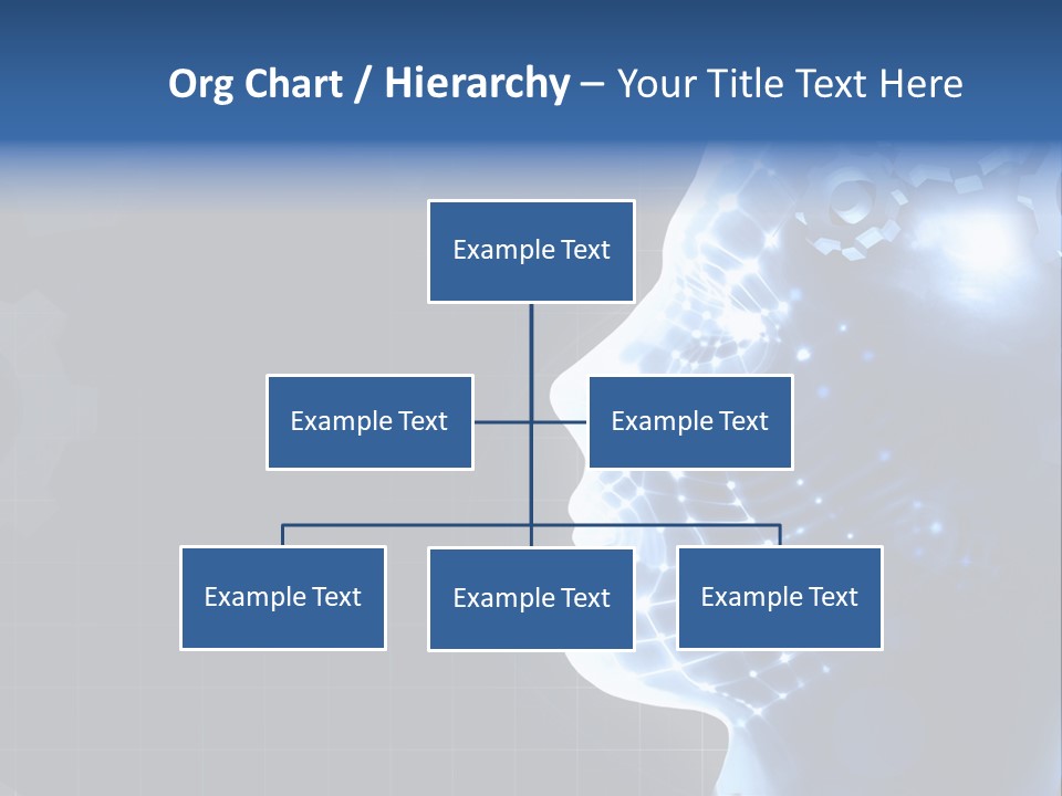 A Person's Head With Gears In The Background PowerPoint Template