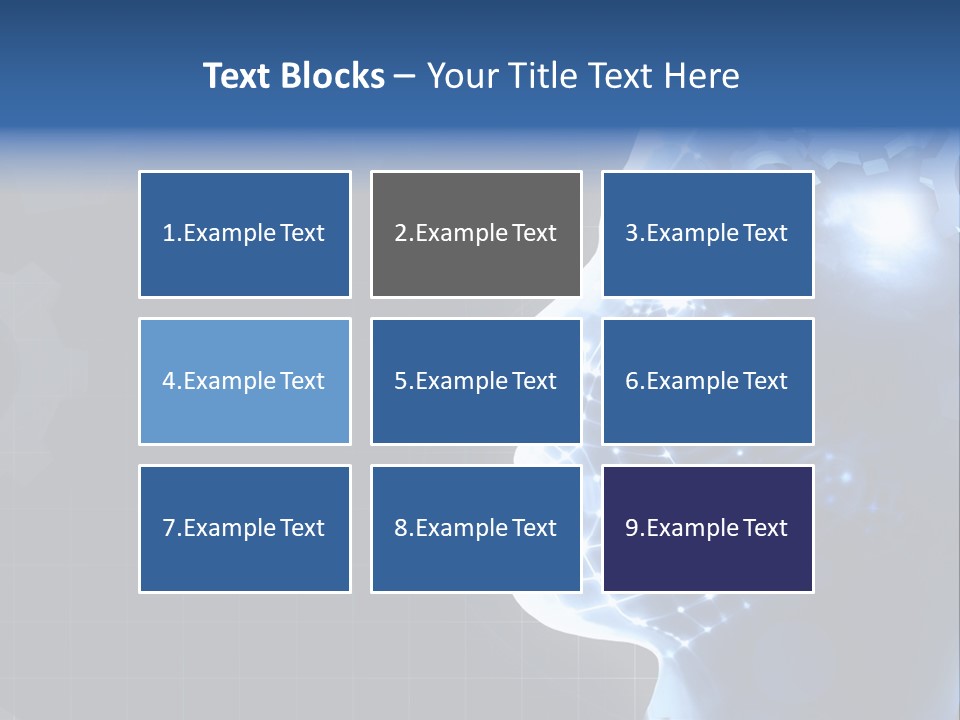 A Person's Head With Gears In The Background PowerPoint Template