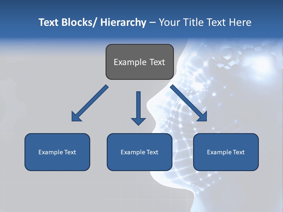 A Person's Head With Gears In The Background PowerPoint Template