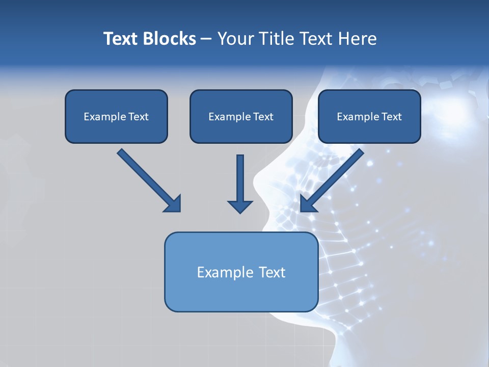 A Person's Head With Gears In The Background PowerPoint Template