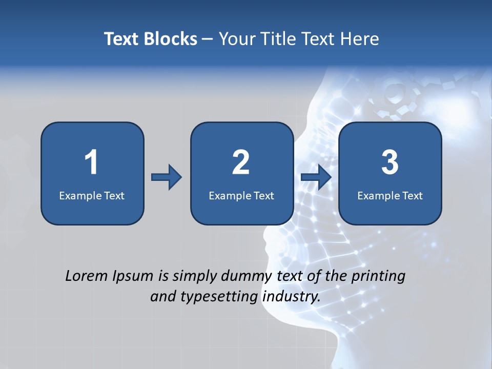 A Person's Head With Gears In The Background PowerPoint Template